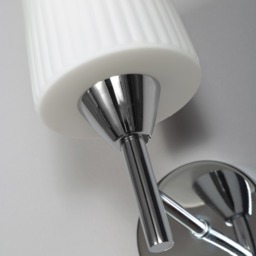 Molice Ribbed Opal Glass Wall Light - thumbnail 4