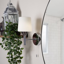 Molice Ribbed Opal Glass Wall Light - thumbnail 5