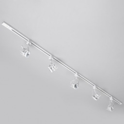 2 metre Track Light Kit with 5 Greenwich Heads and LED Bulbs - White - thumbnail 3