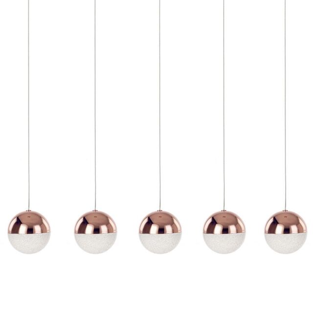 Visconte Corona 5 Light Ceiling Bar Pendant - Copper - image 1
