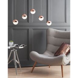 Visconte Corona 5 Light Ceiling Bar Pendant - Copper - thumbnail 2
