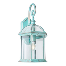 Fitz Large Outdoor Lantern Wall Light - Verdigris - thumbnail 1