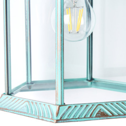 Fitz Large Outdoor Lantern Wall Light - Verdigris - thumbnail 8