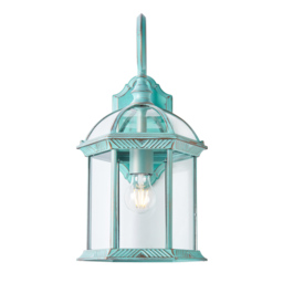 Fitz Large Outdoor Lantern Wall Light - Verdigris - thumbnail 7