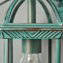 Fitz Large Outdoor Lantern Wall Light - Verdigris - thumbnail 4