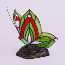 Tiffany by Tiff 1 Light Butterfly Table Lamp - Red and Black - thumbnail 5