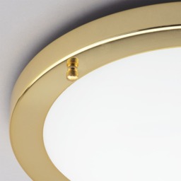 Mari Large Flush Bathroom Ceiling Light - Brass - thumbnail 4