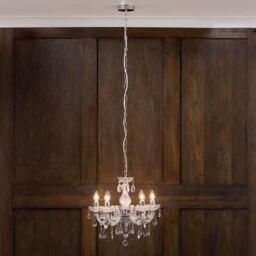Marie Therese Chandelier 5 Light Dual Mount - Chrome - thumbnail 5