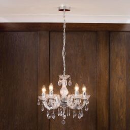 Marie Therese Chandelier 5 Light Dual Mount - Chrome - thumbnail 6