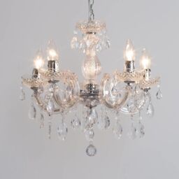 Marie Therese Chandelier 5 Light Dual Mount - Chrome - thumbnail 8