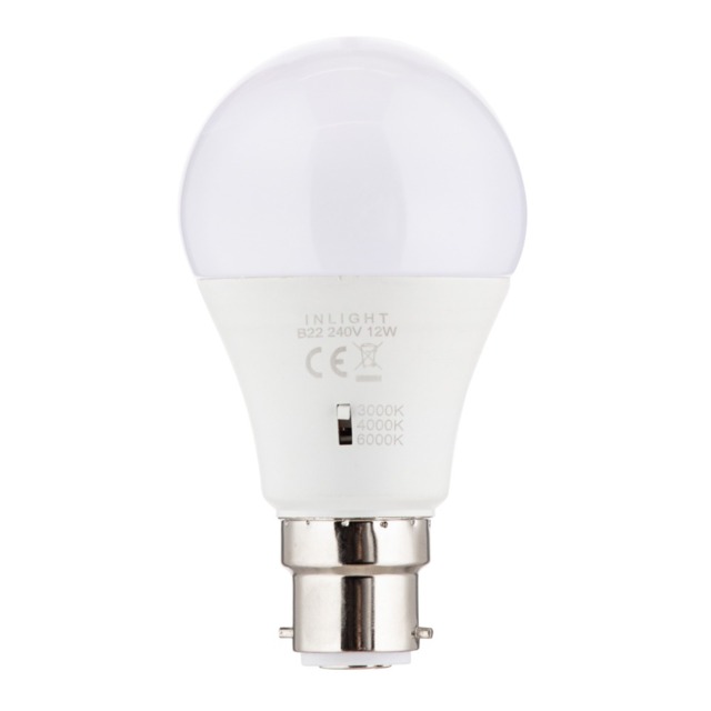 12 Watt LED B22 Bayonet Cap GLS CCT Light Bulb - Warm to Cool White - image 1