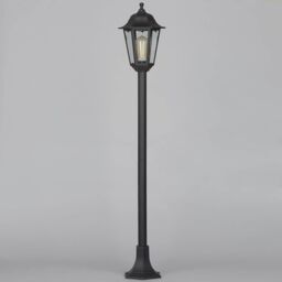 Neri Outdoor Adjustable Height Lamp Post Lantern - Black - thumbnail 4