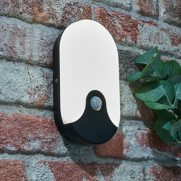 Alford 15 Watt LED Outdoor Oval Bulkhead Light with PIR - Black - thumbnail 5