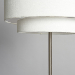 Jayne Floor Lamp with White Shade - Chrome - thumbnail 4