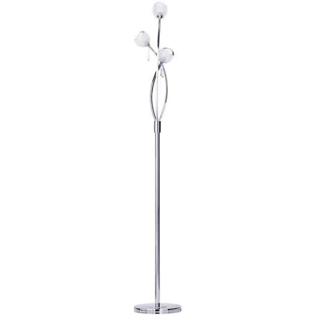 Marta 3 Light Floor Lamp with Glass Shades - Chrome - image 1