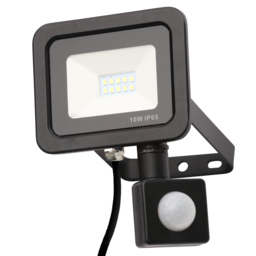 2 Pack of Langton Outdoor LED 10 Watt Slimline Wired Flood Lights with PIR Sensor - Black - thumbnail 2
