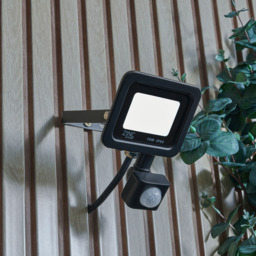 2 Pack of Langton Outdoor LED 10 Watt Slimline Wired Flood Lights with PIR Sensor - Black - thumbnail 3