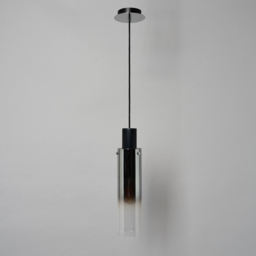 Visconte Fumo Slim 1 Light Ceiling Pendant with Smoke Shades - Chrome - thumbnail 3