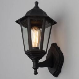 Neri Outdoor Polycarbonate Wall Lantern - Black - thumbnail 4