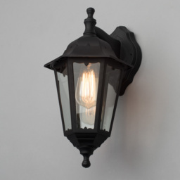 Neri Outdoor Polycarbonate Wall Lantern - Black - thumbnail 5