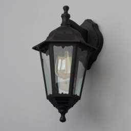 Neri Outdoor Polycarbonate Wall Lantern - Black - thumbnail 6