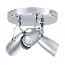 Tris 3 Light Adjustable Ceiling Spotlight Plate - Chrome