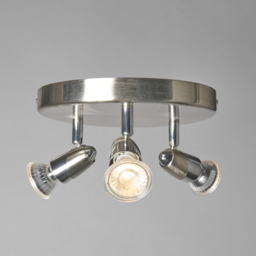 Ronja 3 Light Ceiling Spotlight Plate with LED Bulbs - Chrome - thumbnail 2