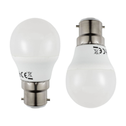 2 Pack of 6 Watt LED B22 Bayonet Cap Golf Ball Light Bulb - Warm White - thumbnail 1