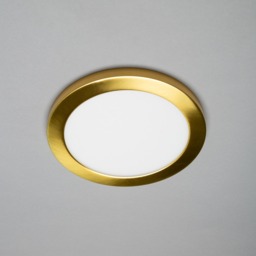 Darly 18 Watt LED Flush Ceiling or Wall Light - Satin Brass - thumbnail 3