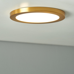 Darly 18 Watt LED Flush Ceiling or Wall Light - Satin Brass - thumbnail 6