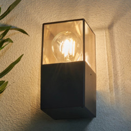 Tegan 1 Light Outdoor Square Up Wall Light - Grey - thumbnail 7