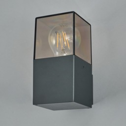 Tegan 1 Light Outdoor Square Up Wall Light - Grey - thumbnail 3