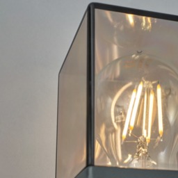 Tegan 1 Light Outdoor Square Up Wall Light - Grey - thumbnail 4