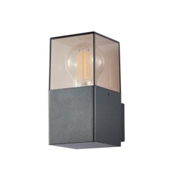 Tegan 1 Light Outdoor Square Up Wall Light - Grey - thumbnail 5