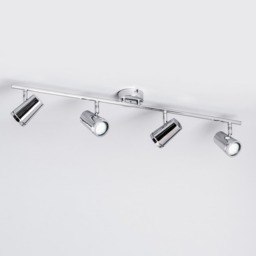 Trisha 4 Light Bathroom Ceiling Spotlight Bar - Chrome - thumbnail 3