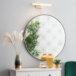 IP44 Rated Picture Wall Light with Pull Cord - Satin Brass - thumbnail 5