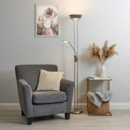 Mother & Child LED Floor Lamp - Satin Nickel - thumbnail 6