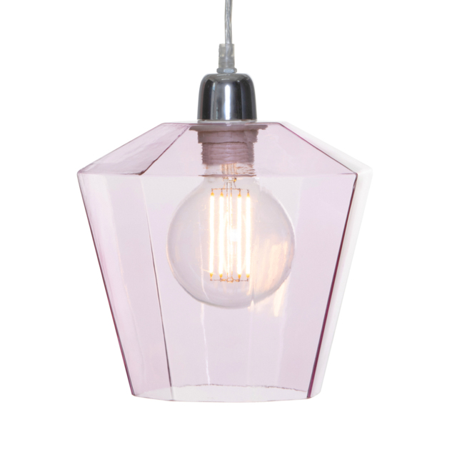 Tethys Glass Easy to Fit Pendant Shade - Pink - image 1