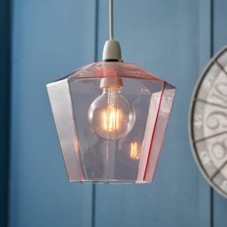 Tethys Glass Easy to Fit Pendant Shade - Pink - thumbnail 5