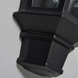 Perry Outdoor Traditional Half Lantern - Black - thumbnail 4