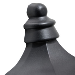 Perry Outdoor Traditional Half Lantern - Black - thumbnail 6
