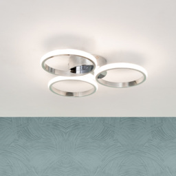 Cleo 3 Ring LED Bathroom Flush Ceiling Light - Chrome - thumbnail 5