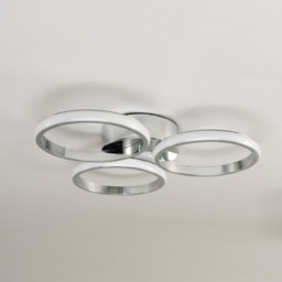Cleo 3 Ring LED Bathroom Flush Ceiling Light - Chrome - thumbnail 3
