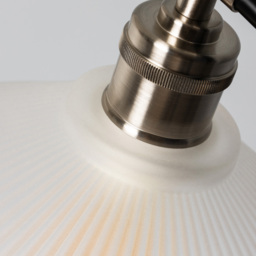 Aya 1 Light Industrial Floor Lamp - Satin Nickel - thumbnail 4