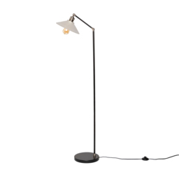 Aya 1 Light Industrial Floor Lamp - Satin Nickel - thumbnail 5