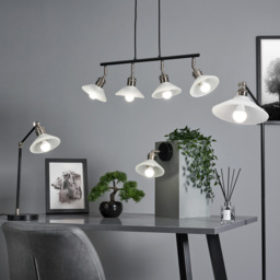 Aya 1 Light Industrial Floor Lamp - Satin Nickel - thumbnail 8