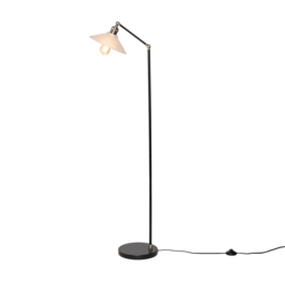 Aya 1 Light Industrial Floor Lamp - Satin Nickel - thumbnail 1