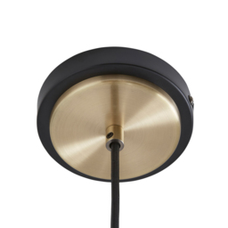 Gaio 1 Light Ceiling Pendant with Champagne Shade - Brass - thumbnail 6