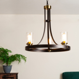 Visconte Gotica 3 Light Ceiling Pendant - Bronze - thumbnail 5