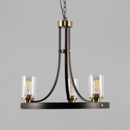 Visconte Gotica 3 Light Ceiling Pendant - Bronze - thumbnail 3